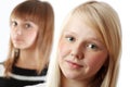 Portrait two girls Royalty Free Stock Photo