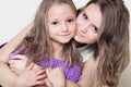 Portrait of two girls love sisters Royalty Free Stock Photo