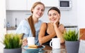 Portrait of two happy female friends Royalty Free Stock Photo