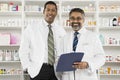 Portrait Of Two Male Pharmacists Royalty Free Stock Photo