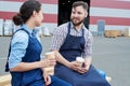 Two Workers on Coffee Break