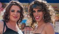 Portrait of a two posing drag queens Royalty Free Stock Photo