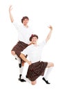 Portrait of two scotch dancers Royalty Free Stock Photo