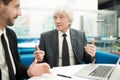 Senior Businessman in Meeting Royalty Free Stock Photo