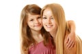 Portrait of two sisters happy smiling Royalty Free Stock Photo