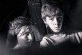 portrait of two teenagers Royalty Free Stock Photo