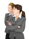 Portrait of two women in office clothes Royalty Free Stock Photo