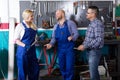 Portrait two workers and superviser Royalty Free Stock Photo