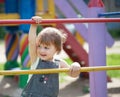 Portrait of two-year child at playground