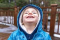 Portrait of a two year old boy outside Royalty Free Stock Photo