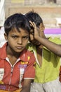 Portrait of two young indian boys