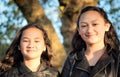 Two young Maori sisters