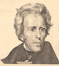 Portrait of U.S. president Andrew Jackson Royalty Free Stock Photo