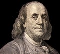 Portrait of U.S. president Benjamin Franklin