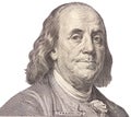 Portrait of U.S. president Benjamin Franklin Royalty Free Stock Photo