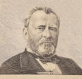 Portrait of U.S. president Ulysses S. Grant Royalty Free Stock Photo