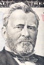 Portrait of U.S. statesman, Ulysses S. Grant on macro.