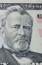 Portrait of Ulysses Grant on a 50 dollars bill