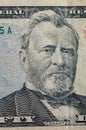 Portrait of Ulysses S. Grant (Hiram Ulysses Grant) on 50 US dollars bill