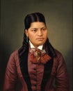 Portrait of a Maori girl