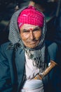 Portrait of an unidentified old man at MG marg, Gangtok, Sikkim