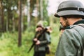 Portrait Of Unidentified Re-enactor Dressed As German Wehrmacht