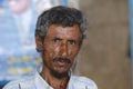 Portrait of unidentified senior man in Aden, Yemen.