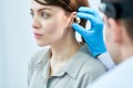 Audiologist Examining Ears Royalty Free Stock Photo