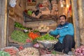 Portrait of a a Vegetable Seller in the Famous Food Street, Lahore, Pakistan