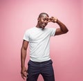 Portrait of a very happy afro American man Royalty Free Stock Photo