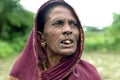 Portrait of very old Bengal nomadic woman