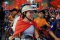 Portrait of Vietnamese football supporter