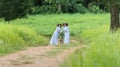 Portrait of Vietnamese girl traditional dress Royalty Free Stock Photo