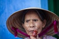 The portrait of Vietnamese woman in Hoi An, Vietnam Royalty Free Stock Photo