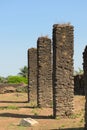 Portrait view of ancient ruins of portuguese era Moti Daman Fort, a famous tourist attraction located in Daman, Daman and Diu,