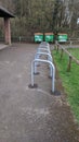 Bike lock area at Capstone Park, Medway Kent, UK Royalty Free Stock Photo