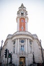 Portrait View of the Front Side of the Lambeth Town Hall and its Clock Tower