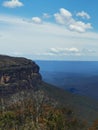 Portrait view of Katoomba in the Blue Mountains in New South Wales Australia Royalty Free Stock Photo