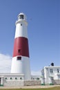 Portrait view of portland bill lighthouse Royalty Free Stock Photo