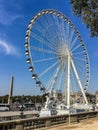 Portrait view (vertical) of Ferris wheel in central Paris at the Place de la Concorde