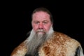 Portrait of a Viking warrior with a long beard Royalty Free Stock Photo
