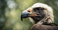 Portrait of a vulture with a blurred background. Close-up Royalty Free Stock Photo
