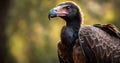 Portrait of a vulture with a blurred background. Close-up Royalty Free Stock Photo