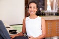 Portrait Of Waitress In Hotel Restaurant Preparing Bill Royalty Free Stock Photo