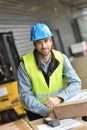 Portrait of warehouseman at work