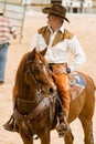 Portrait of a western horse and cowboy