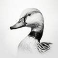 Digital Gradient Blends: Hyper-realistic Duck Illustration In Svg Style Royalty Free Stock Photo