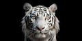 Portrait of a white tiger isolated on black background Royalty Free Stock Photo