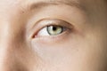 Portrait of white woman closeup on eyes Royalty Free Stock Photo