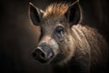 Portrait of a wild boar (Sus scrofa), Generative AI